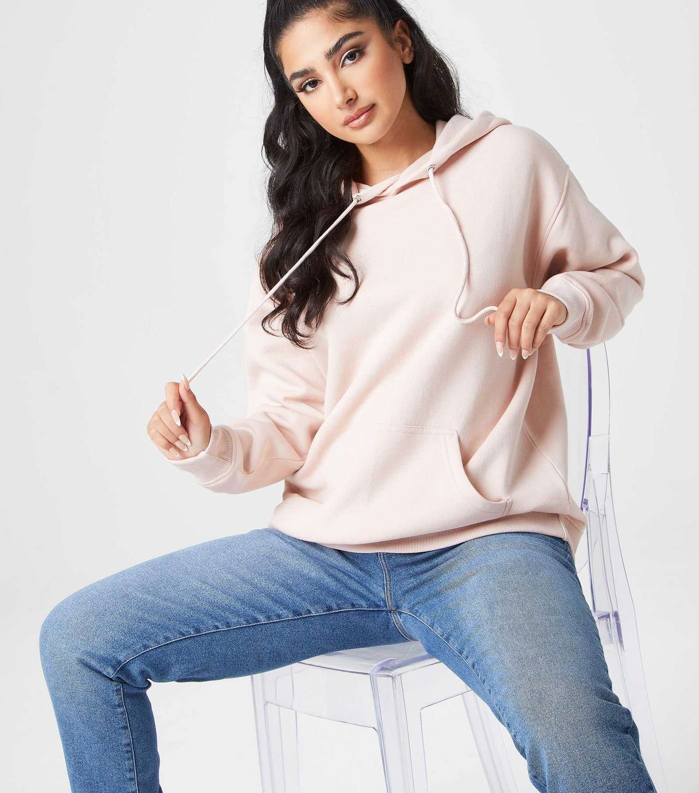Urban Bliss Pale Pink Oversized Hoodie
