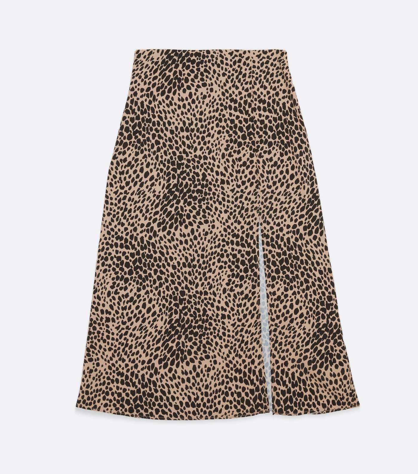 Brown Leopard Print High Waist Midi Skirt Image 5