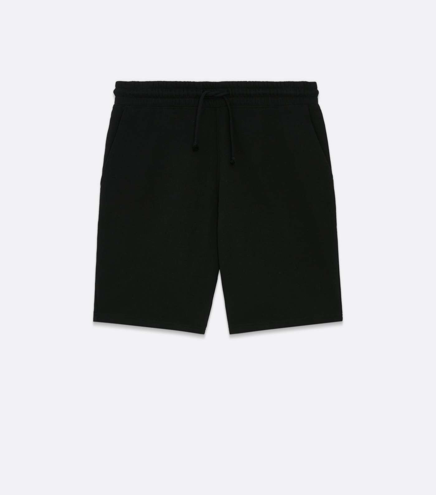 Black Jersey Tie Waist Shorts Image 5