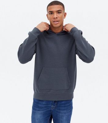Blue Pocket Front Oversized Hoodie 