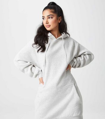 Urban Bliss Grey Mini Hoodie Dress New Look