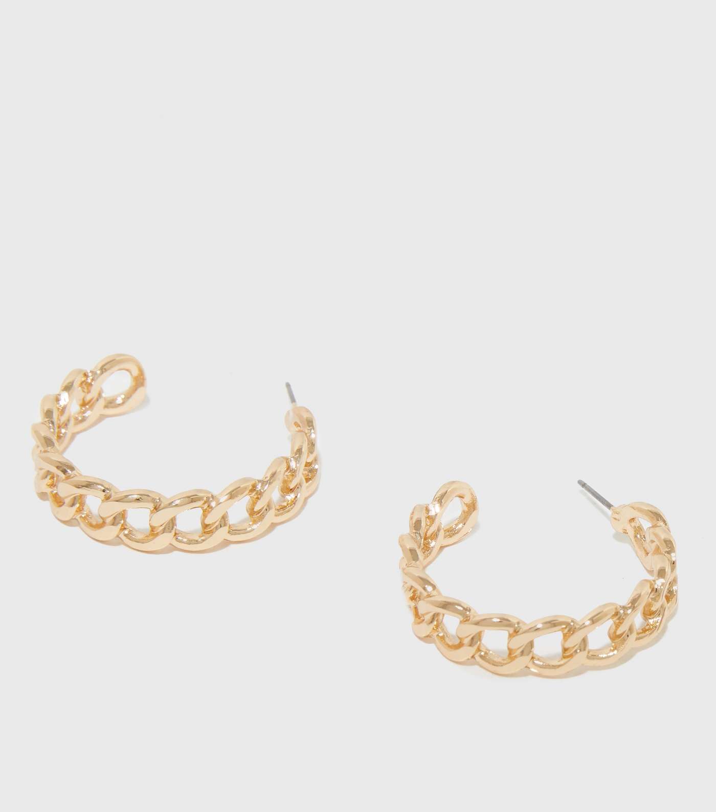 Gold Chunky Chain Hoop Earrings