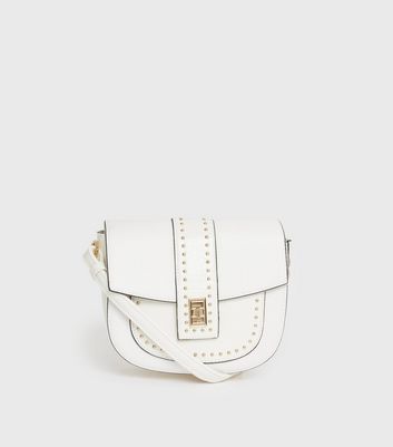 white studded bag