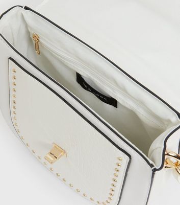 White studded crossbody bag sale