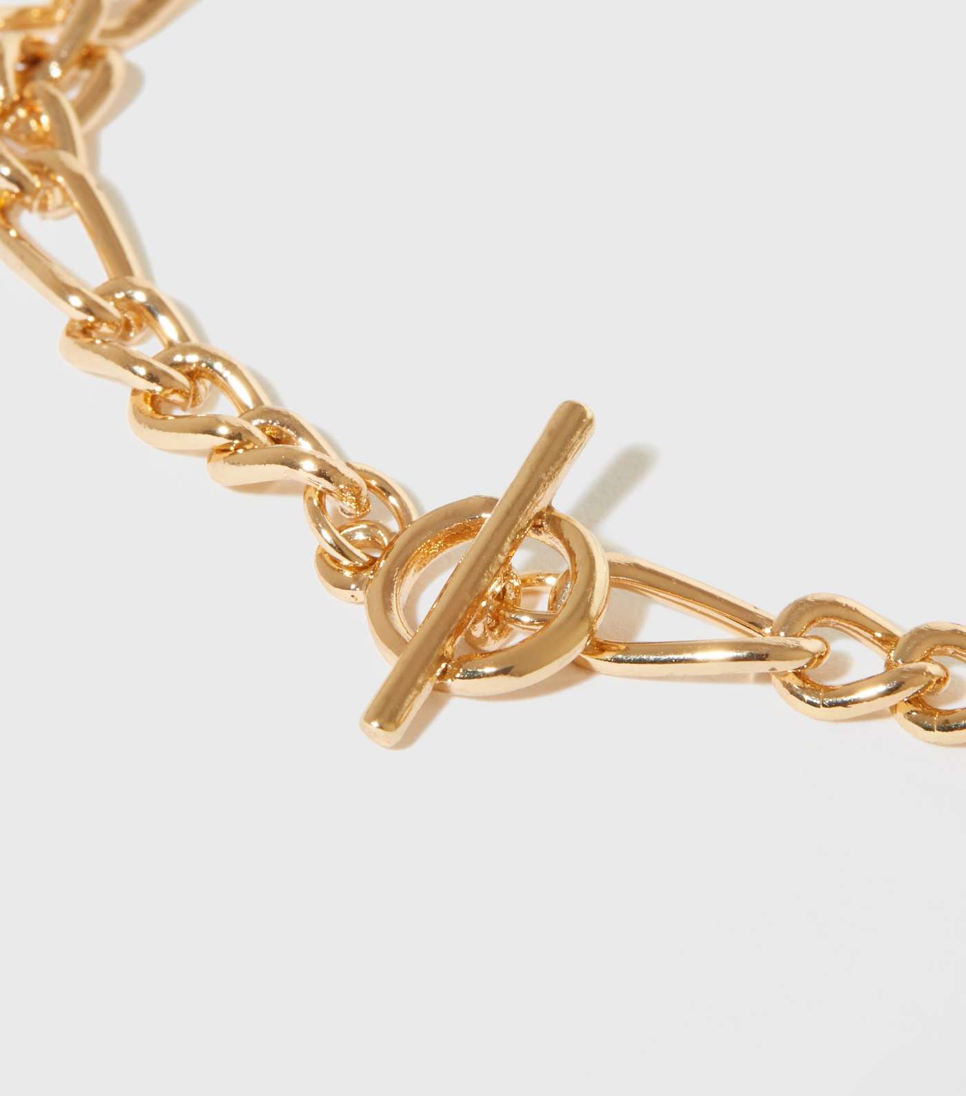 Gold Chain T Bar Bracelet Image 3