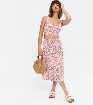 Crop top and hotsell skirt set new look