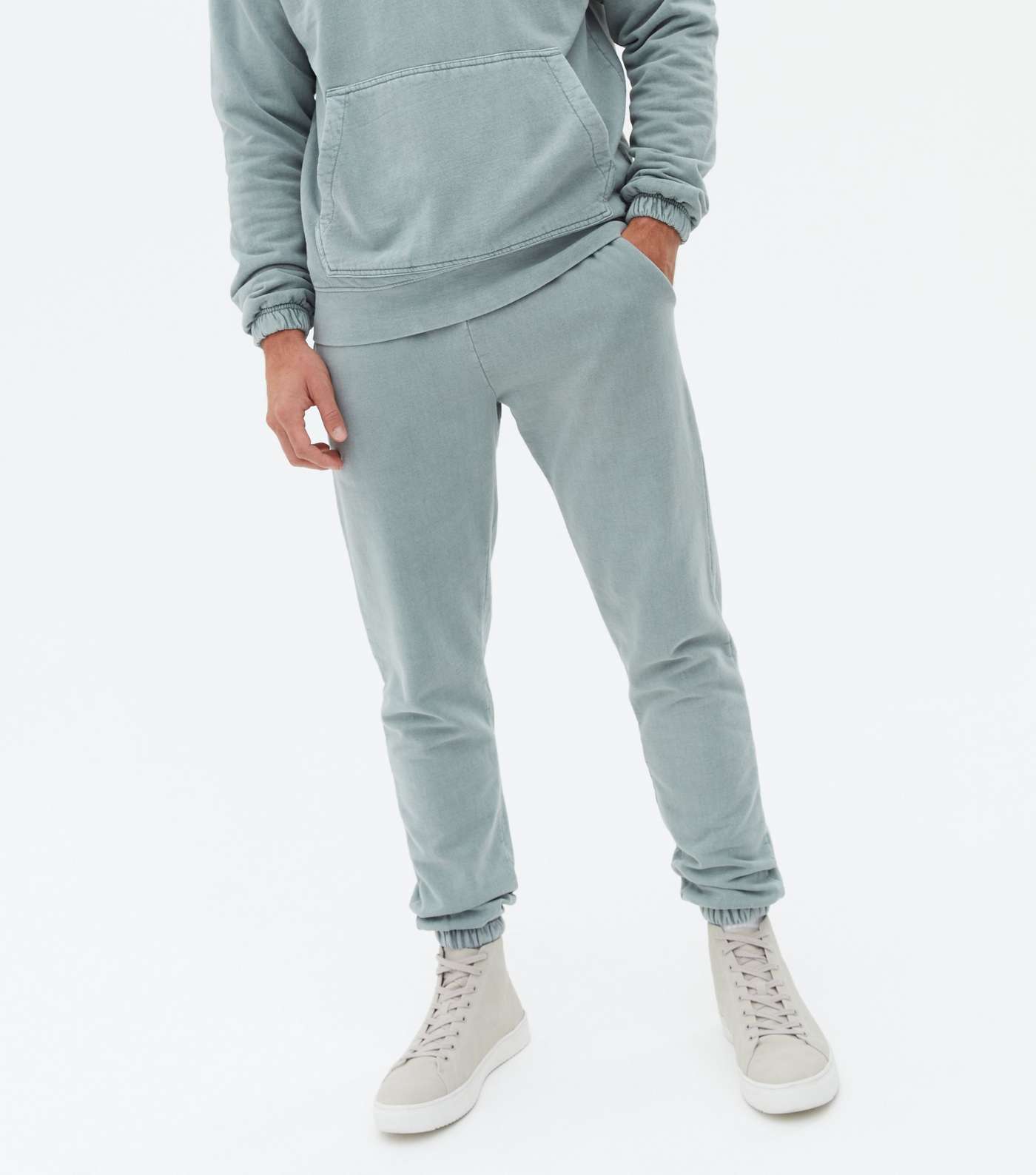 Blue Washed Relaxed Fit Joggers Image 2