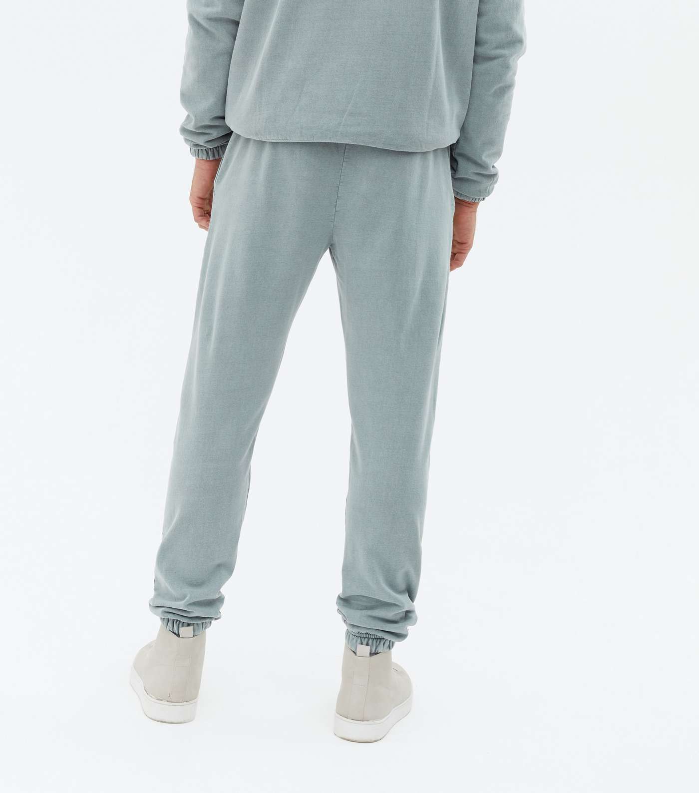 Blue Washed Relaxed Fit Joggers Image 4