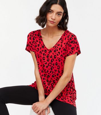 leopard red shirt