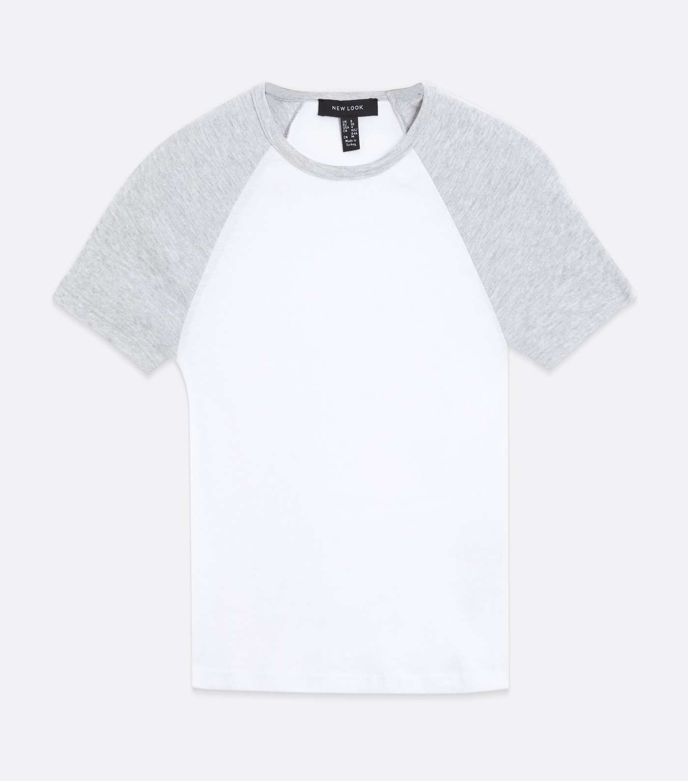 Grey Marl Raglan T-Shirt Image 5