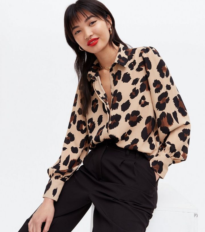 Brown Leopard Print Long Shirt | New Look