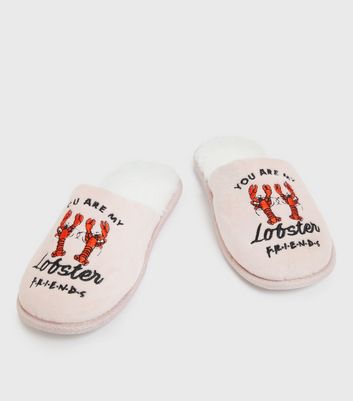 shop for Pink Friends Embroidered Mule Slippers New Look Vegan at Shopo