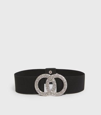 ladies belts with diamante buckle