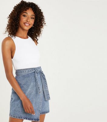 mini skirt denim wrap skirt