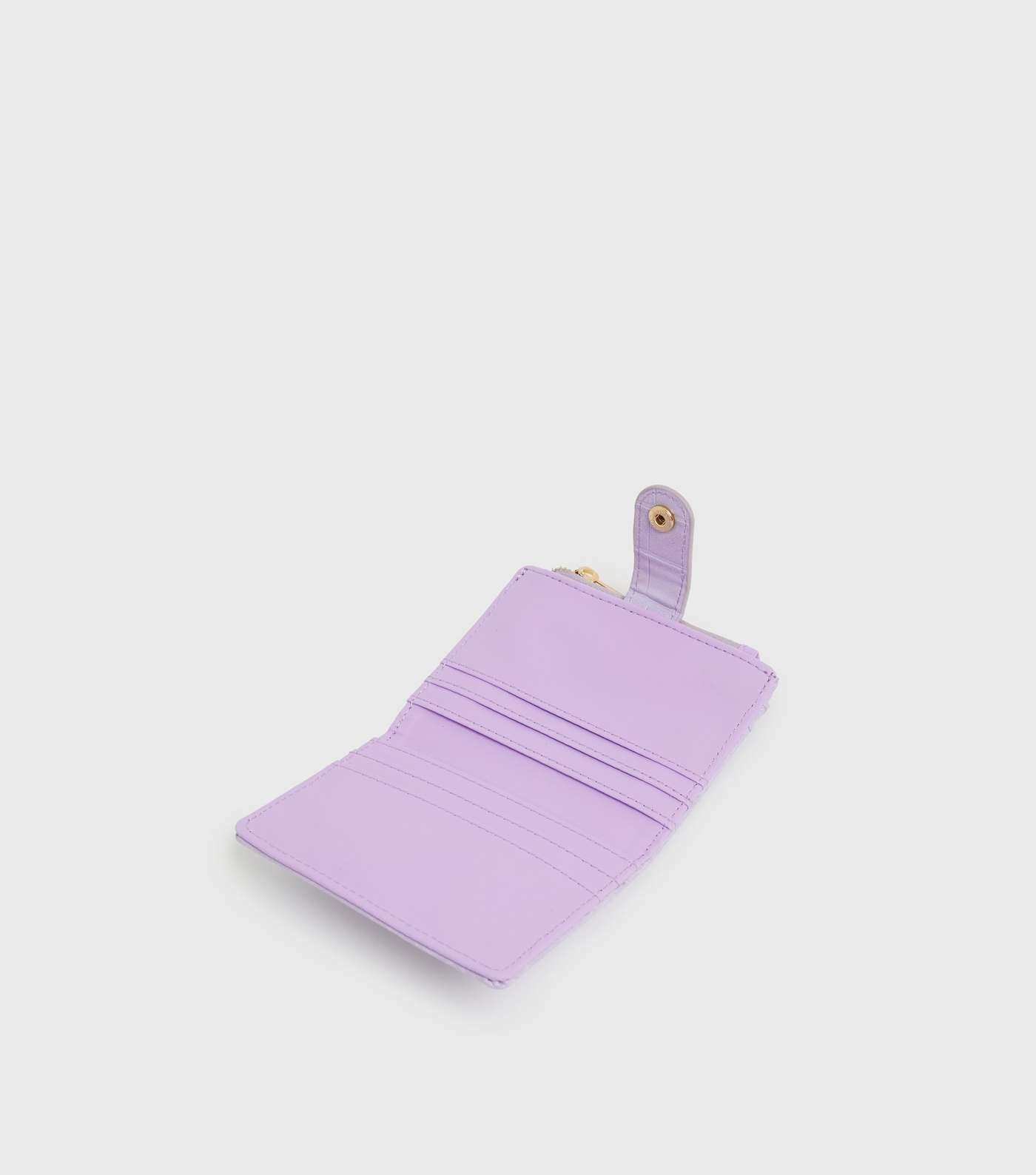 Lilac Faux Croc Card Holder Image 3
