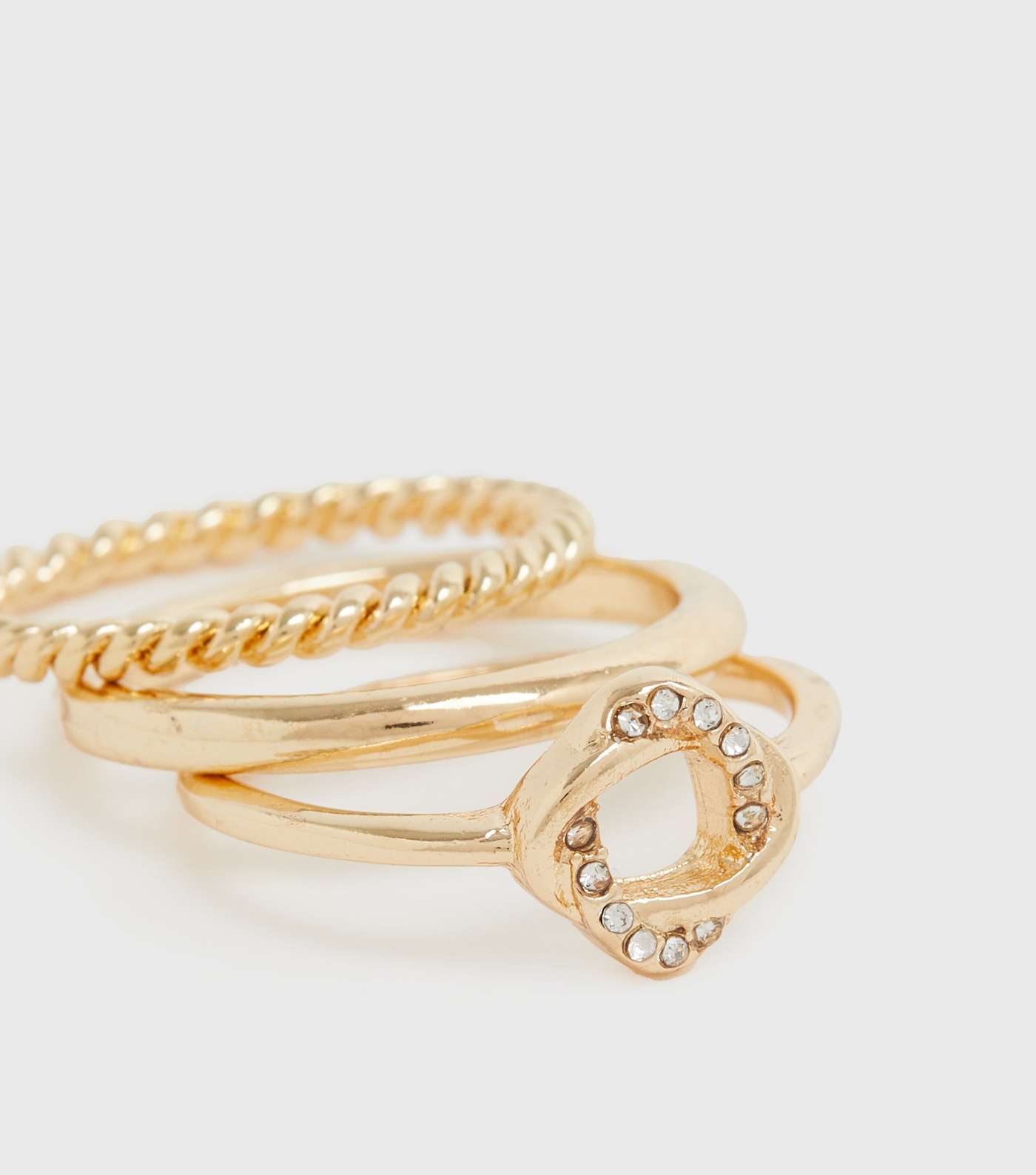 3 Pack Gold Mixed Stacking Rings