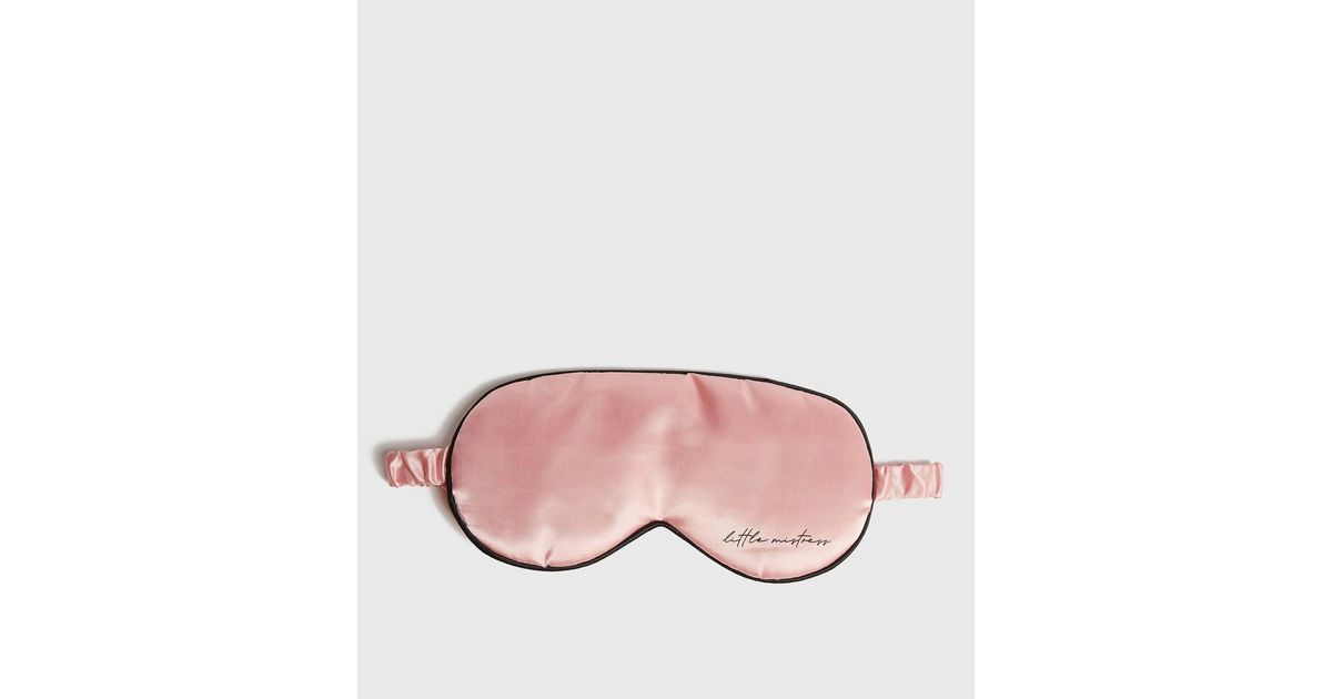 Little Mistress Pink Satin Eye Mask New Look