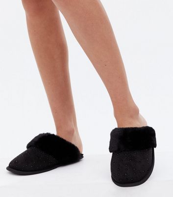 women's faux fur slipper loafer shoes