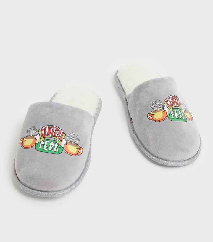 Grey Friends Central Perk Logo Mule Slippers