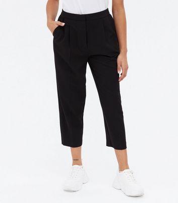 Click to view product details and reviews for Petite Black Crop Slim Leg Trousers New Look.