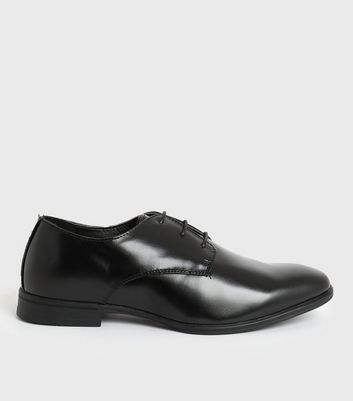 Black Round Toe Lace Up Brogues