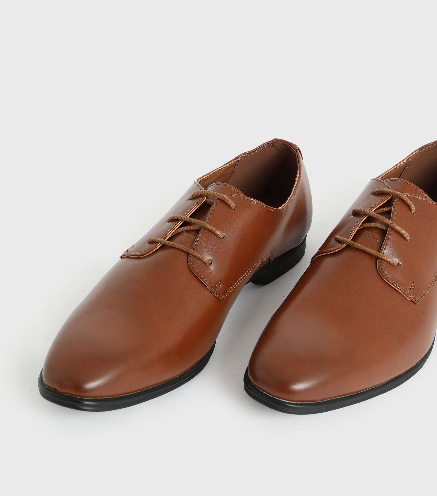 Rust Round Toe Lace Up Brogues Image 3