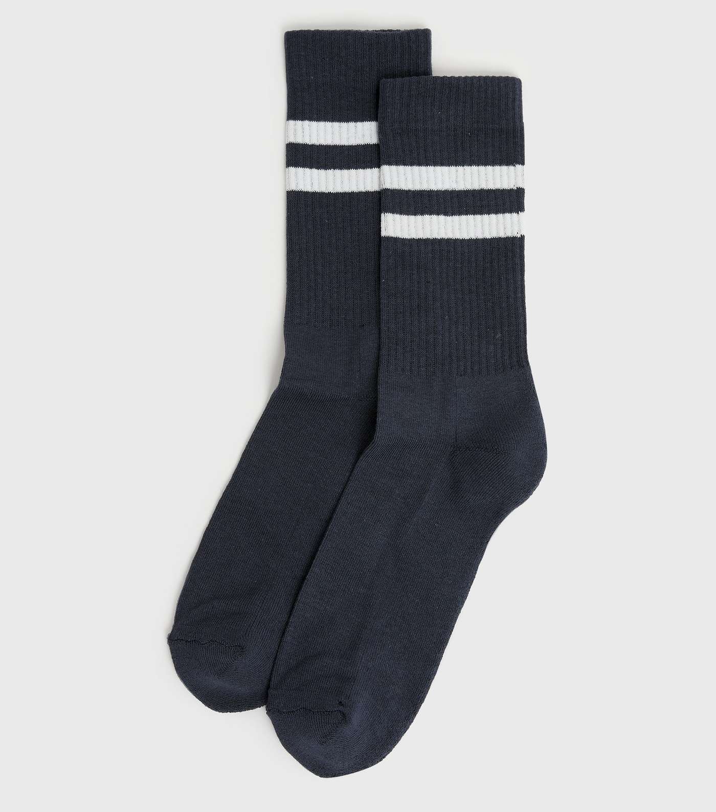 Black Sports Stripe Socks