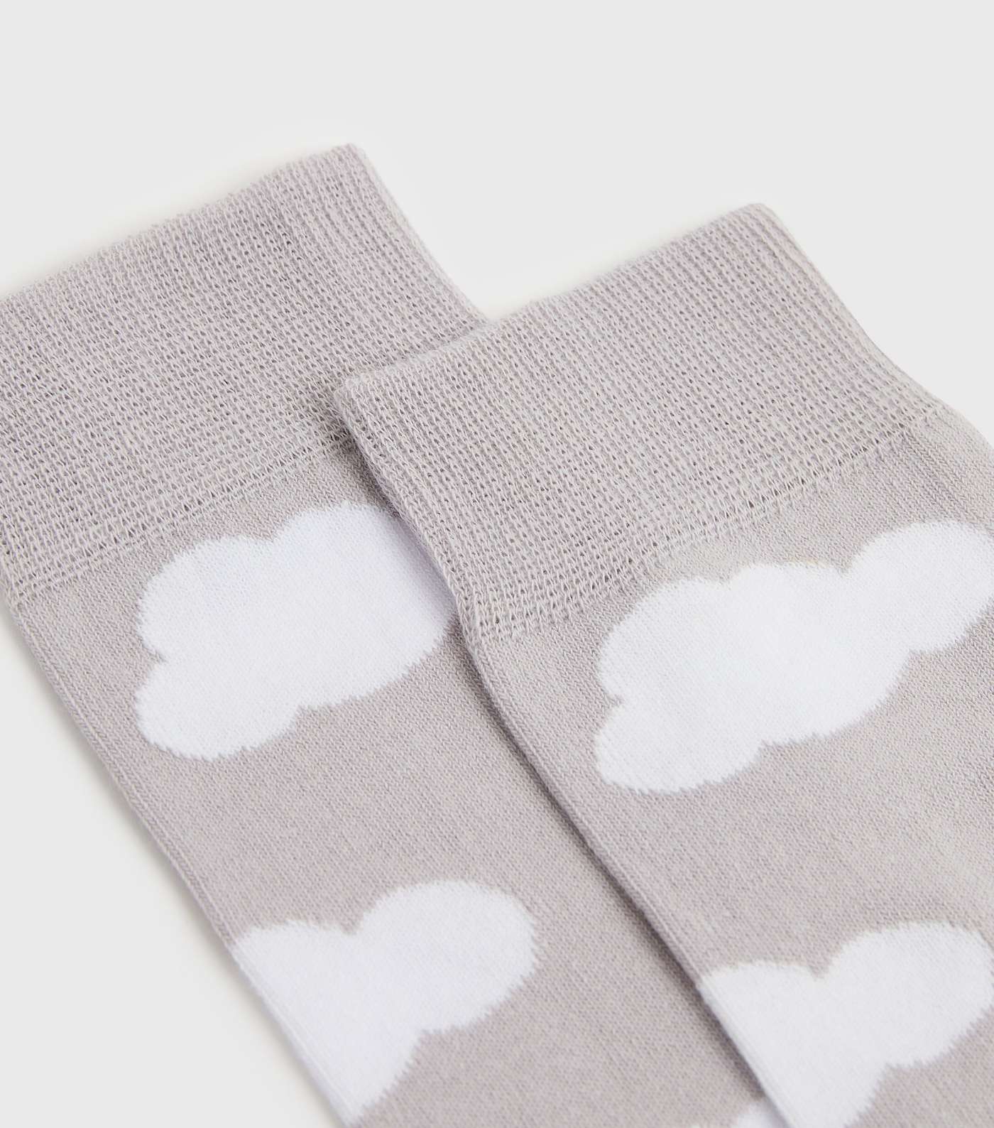 Pale Grey Cloud Socks Image 2