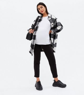 Maternity Black Pintuck Over Bump 