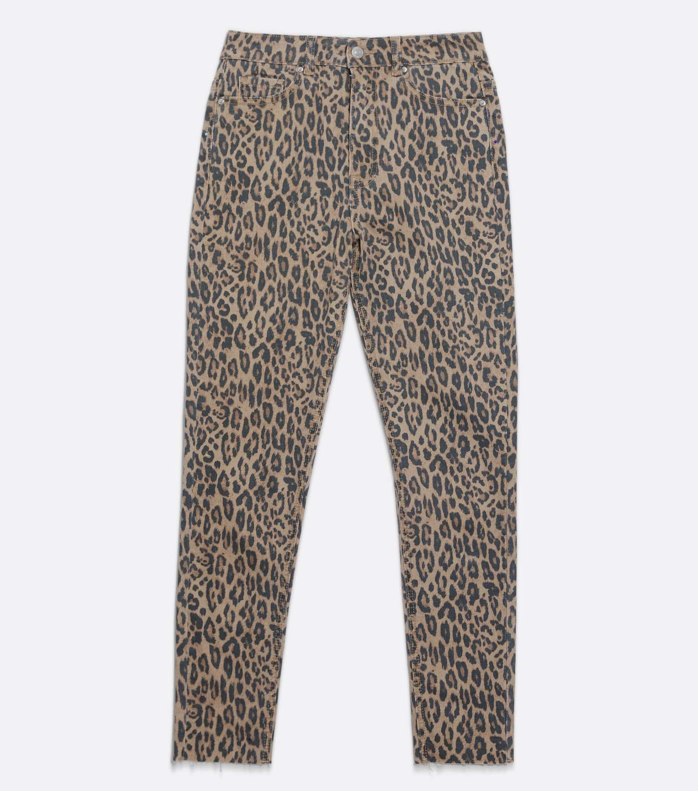 Brown Leopard Print High Waist Hallie Super Skinny Jeans Image 5