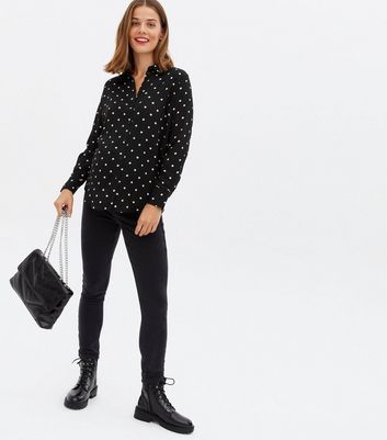 Polka dot hotsell top new look