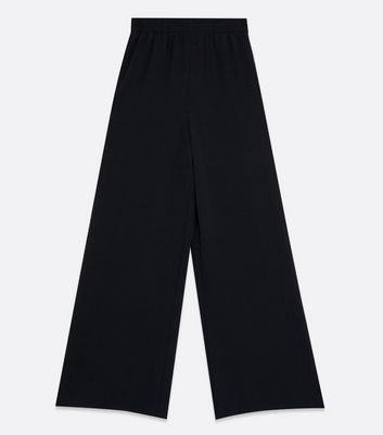 Tall Black Herringbone Wide Leg 