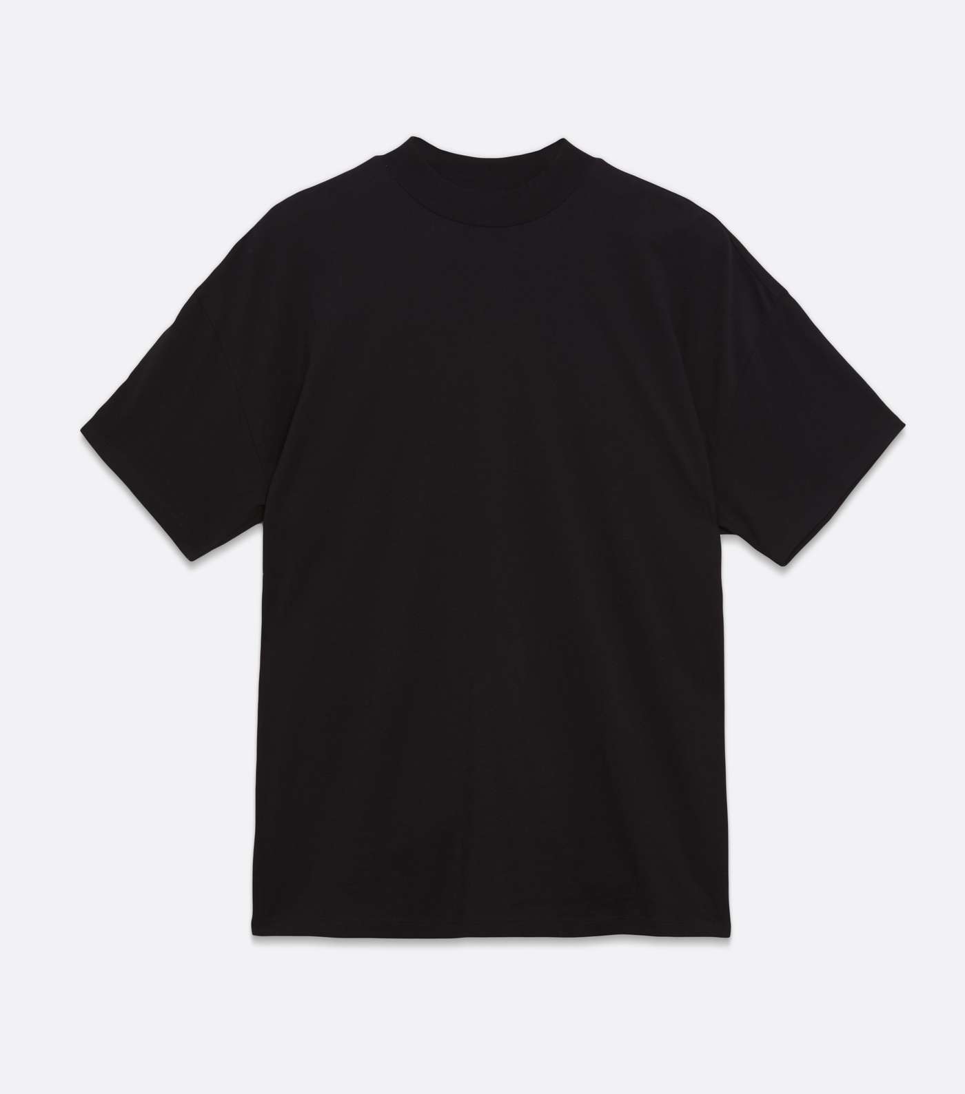 Black High Neck Oversized T-Shirt Image 5