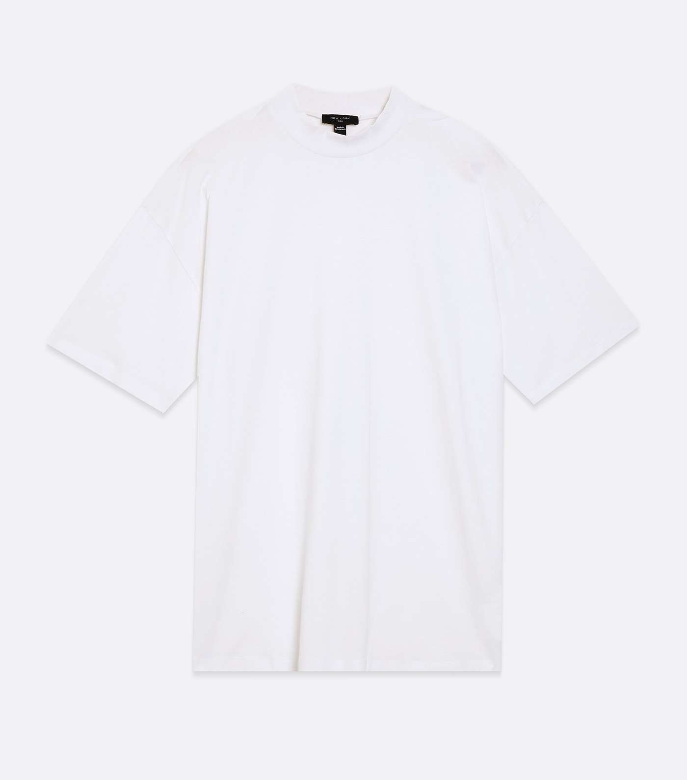 White High Neck Oversized T-Shirt Image 5