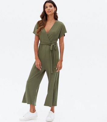 khaki green jumpsuit new look