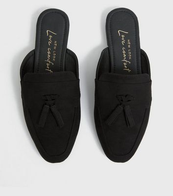 New look black on sale mules