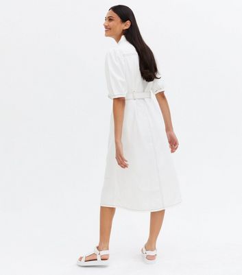 Denim Dress Women Lapel Sweet Pleated Slim Fit Belted Midi Dress Single  Breasted Elegant Party Skirt (Blue XL code) (Blue L): Buy Online at Best  Price in UAE - Amazon.ae