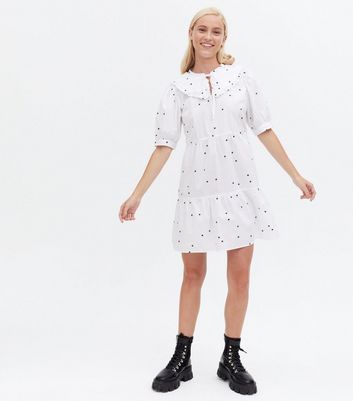 new look white poplin dress