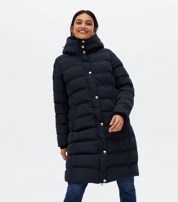 Blue Vanilla Navy Long Puffer Jacket 