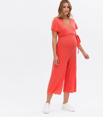 new look coral jumpsuit