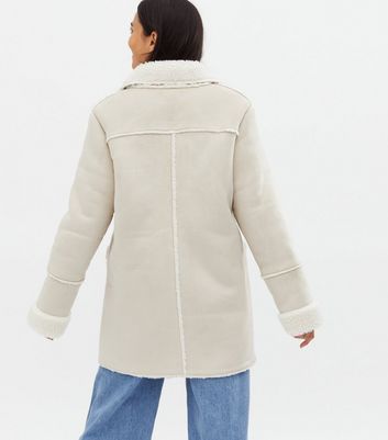 cream suedette jacket