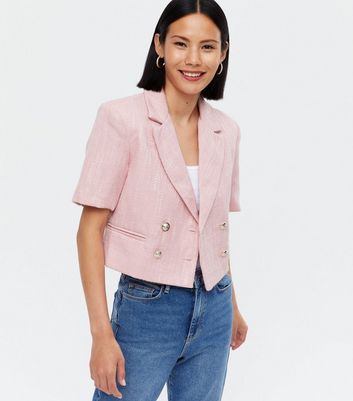 Pink short 2025 sleeve jacket