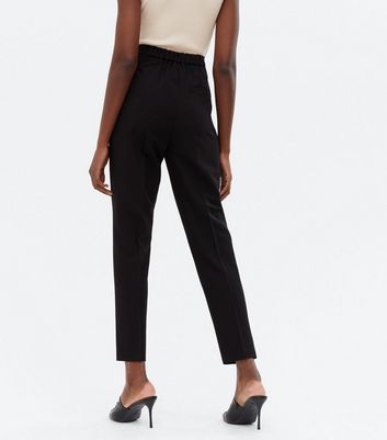 long leg slim fit black trousers