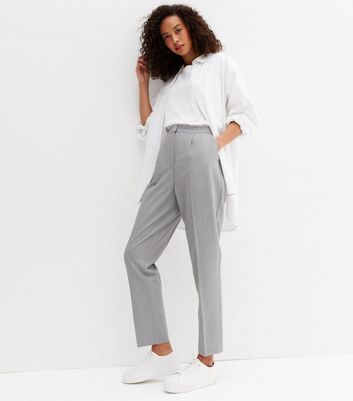 Grey slim discount fit trousers ladies