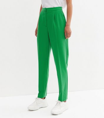 Tall Green Slim Fit Trousers | New Look