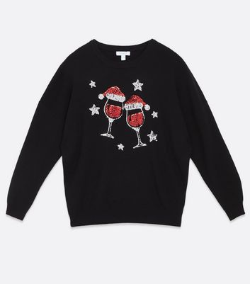 wine glass christmas jumper