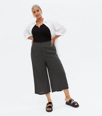 Curves Black Spot Wide Leg Crop 
