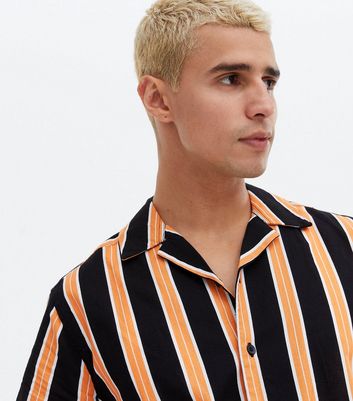 Only & Sons Look Sleeve Stripe Shirt | New Short Orange