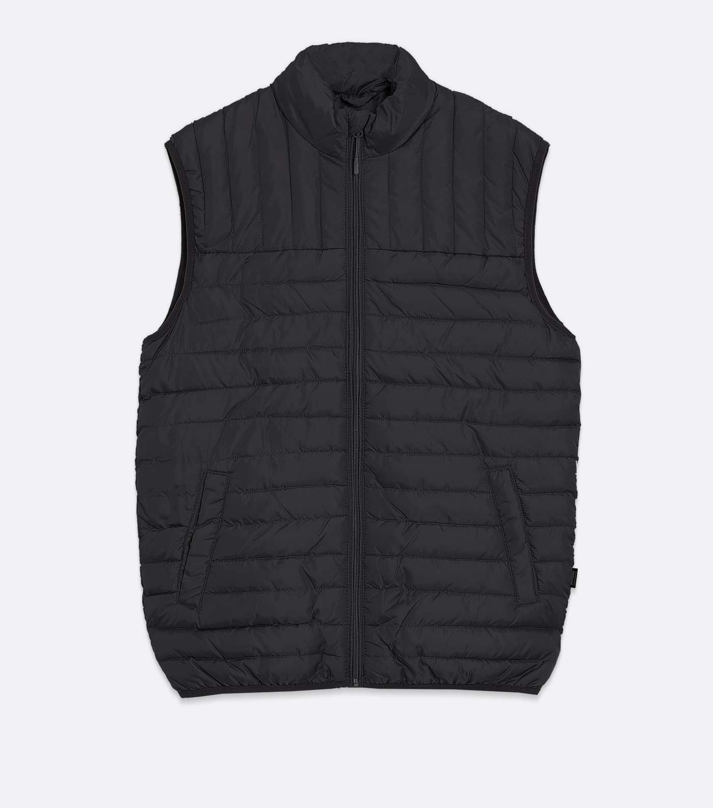 Only & Sons Black Quilted High Neck Gilet Image 5
