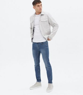 Only & Sons Blue Mid Wash Skinny Jeans